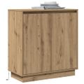 vidaXL LED komoda Dub artisan 71 x 34,5 x 75 cm Kompozitné drevo