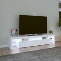 vidaXL TV skrinka s LED svetlami biela 200x36,5x40 cm