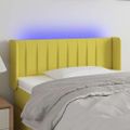 vidaXL Čelo postele s LED zelené 103x16x78/88 cm látka