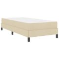 vidaXL Posteľ s pružinovým rámom Krémová 90 x 200 cm látka