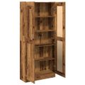 vidaXL Vysoká skrinka staré drevo 82,5x30,5x185 cm kompozitné drevo
