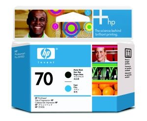 HP no 70 čierna a azúrová tlačová hlava, C9404A