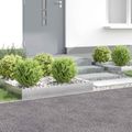 vidaXL Obrubník trávnika 4 ks 100 x 60 x 20 cm Oceľ Strieborná