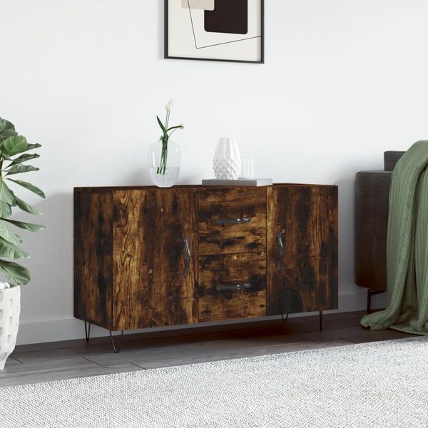 vidaXL Komoda, tmavý dub 100x36x60 cm, kompozitné drevo