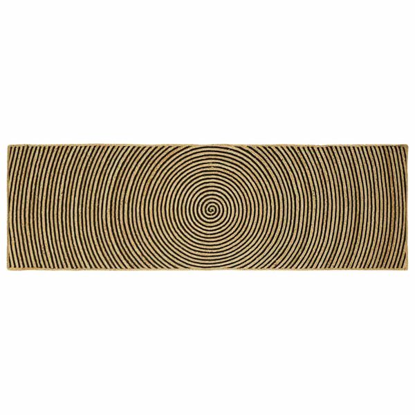 vidaXL Kusové koberce Čierna 80 x 250 cm Juta