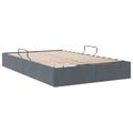 vidaXL Otomanový posteľný rám s úložiskom Tmavosivá 120 x 200 cm Zamat