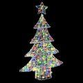 vidaXL Vianočný stromček 100 LED Viacfarebný 120 cm Akryl