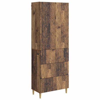vidaXL Sada skríň 2 pcs Staré drevo 66 x 34,5 x 90 cm Kompozitné drevo