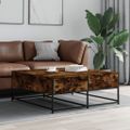 vidaXL Konferenčný stolík dymový dub 100x99x40 cm kompozitné drevo