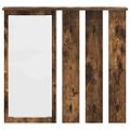 vidaXL Vešiak na stenu Nástenná montáž Tmavý dub 84 x 10 x 80 cm