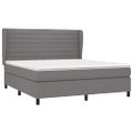 vidaXL Boxspring posteľ s matracom tmavosivá 160x200 cm látka