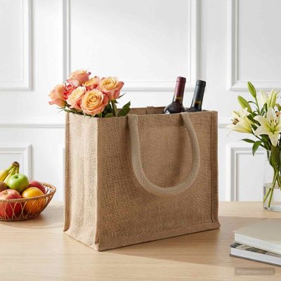 vidaXL Jutové tašky 5 Prírodná 26 x 22 x 14 cm 100% Tossa juta