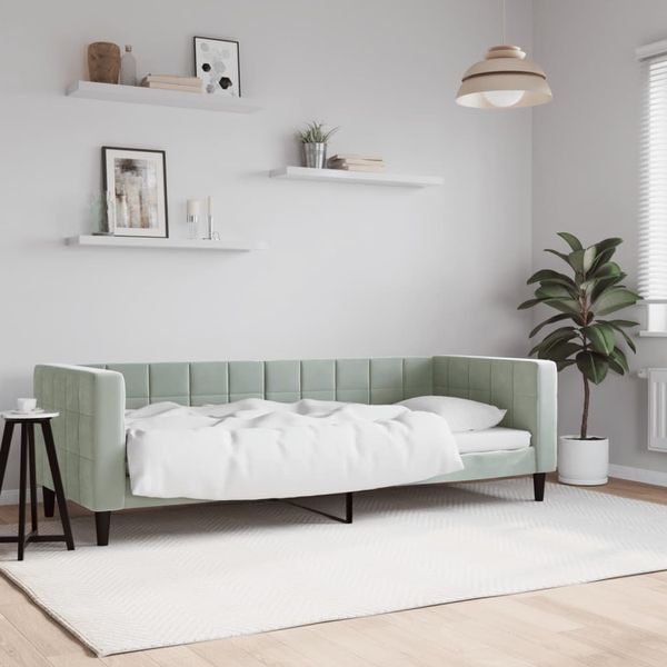 vidaXL Posteľný rám bledosivý 80x200 cm zamat