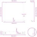 vidaXL Nohy konferenčného stolíka v tvare U, 2 ks, prírodná oceľ, 50 x (42-43) cm, oceľ