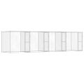 vidaXL Klietka pre psa Strieborná 800 x 200 x 200 cm Pozinkovaná oceľ