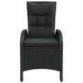 vidaXL 3-dielny záhradný bistro set čierny polyratan a akáciové drevo
