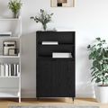vidaXL Highboard Čierna 60 x 36 x 110 cm Kompozitné drevo