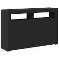 vidaXL Komoda s LED svetlami čierna 115,5x30x75 cm