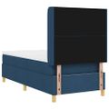 vidaXL Posteľ s pružinovým rámom Modrá 100 x 200 cm látka