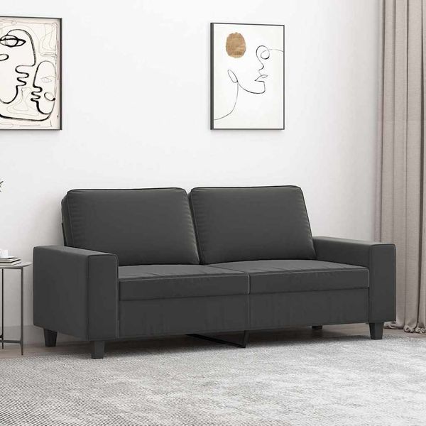 vidaXL 2-miestna pohovka tmavosivá 140 cm mikrovlákno