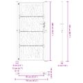 vidaXL Záhradná brána čierna 100x200 cm oceľový dizajn s koľajnicami