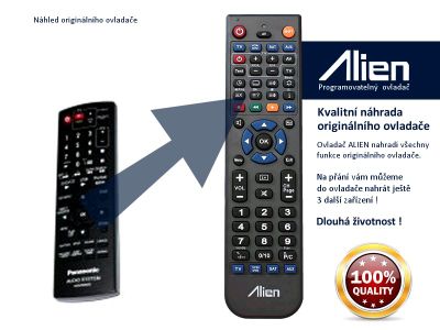 Diaľkový ovládač ALIEN Panasonic TC150