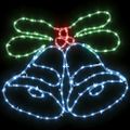 vidaXL Vianočná zvonček 144 LED Viacfarebný 57 x 47,5 cm PVC
