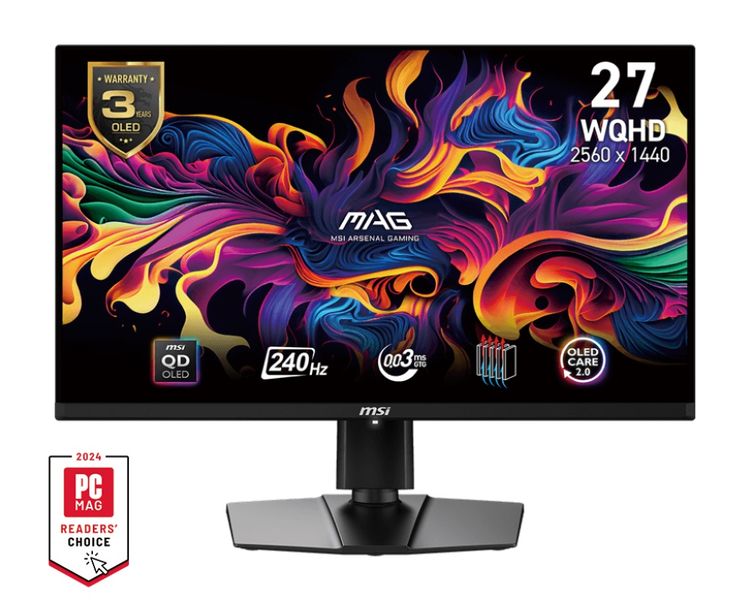 MSI MAG/271QPX E2/26,5''/QD-OLED/QHD/240Hz/0,03ms/Čierna/3R