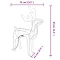 vidaXL Siluety vianočných sobov 2 ks teplé biele 76x42x87 cm