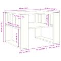 vidaXL Konferenčný stolík Čierny dub 66 x 49,5 x 45 cm
