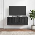 vidaXL Nástenná TV skrinka Čierna 78,5 x 31 x 30 cm Kompozitné drevo