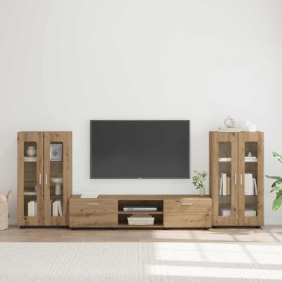 vidaXL Zostava TV skriniek FLORIN 3 pcs Remeselný dub Kompozitné drevo