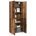vidaXL Highboard Staré drevo 69,5 x 34 x 180 cm Kompozitné drevo
