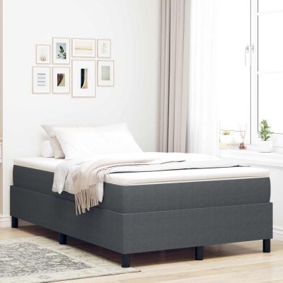 vidaXL Platformový rám postele Tmavo šedá 120 x 200 cm