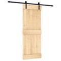 vidaXL Posuvné dvere Prírodná a čierna 80 x 210 cm