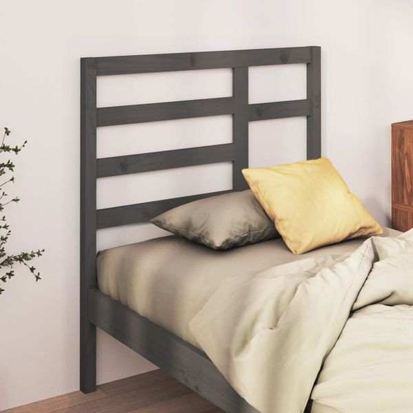 vidaXL Čelo postele sivé 96x4x100 cm masívna borovica