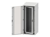 19'' stojanový rozvádzač 27U/600x600mm presklené dvere IP20 nosnosť 1200kg/1500kg svetlošedý RAL7035
