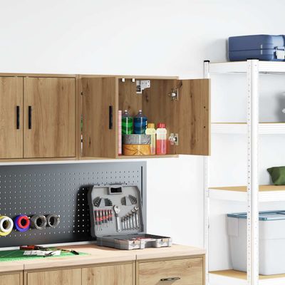 vidaXL Garážová nástenná skriňa Artisan Dub inžinierske drevo