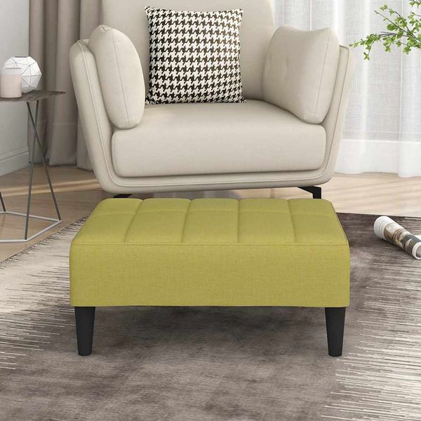 vidaXL Podnožka zelená 78x56x32 cm látková