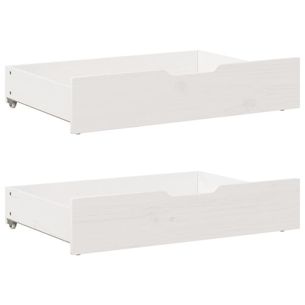 vidaXL Zásuvky pod posteľ 2 ks biele 80x55x17 cm masívna borovica