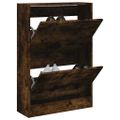 vidaXL Botník dymový dub 60x21x87,5 cm kompozitné drevo