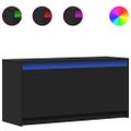 vidaXL TV stolík s LED čierny 100x34x50 cm kompozitné drevo