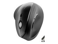 Vertikálna myš - ergonomická - pravá ruka - 6 tlačidiel - bezdrôtová - 2,4 GHz - bezdrôtový prijímač USB - čierna