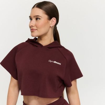 Dámska mikina Cropped Relay Fig - GymBeam, veľkosť M, 100% nylon