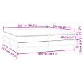 vidaXL Posteľný rám boxsping s matracom ružový 200x220 cm zamat