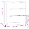 vidaXL Komoda lesklá biela 60x30x70 cm spracované drevo