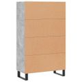 vidaXL Vysoká skrinka betónová sivá 69,5x31x115 cm kompozitné drevo