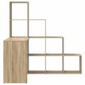 vidaXL Rohový stôl s poličkou Sonoma dub 101,5 x 149,5 x 149,5 cm