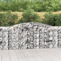 vidaXL Oblúkové gabiónové koše 8ks 400x50x100/120cm pozinkované železo
