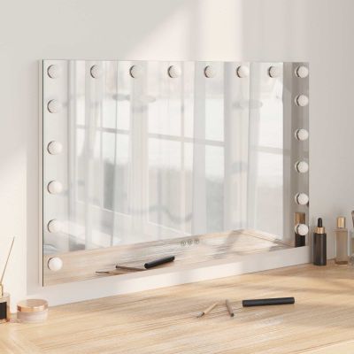 vidaXL LED zrkadlo na umývadlo Biela 80 x 10 x 52,5 cm Sklo a oceľ